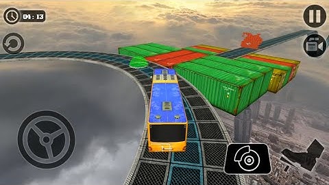 Direksiyonlu Otobüs Sürme Oyunu // Impossible Sky Bus Driving Simulator Tracks Android Gameplay FHD