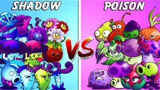 Team Shadow Vs Poison Plants - Who Will Win? - Pvz 2 Team Plant Battlez