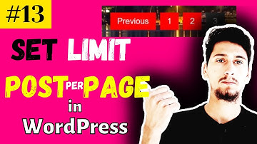 How to limit posts per page in WordPress Urdu | How to pagewalize in WordPress