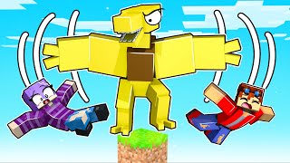 Becoming YELLOW Rainbow Friend on SKYBLOCK in Minecraft!