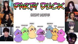 Baby Tina, Poki, Rae, Sykkuno, Fuslie, Shoto and Corpse | Party Duck | Goose Goose Duck Animation