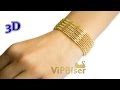 Beaded Bracelet with Seed and Bugle Beads. 3D Beading Tutorial