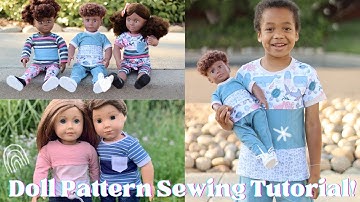 Sewing a Color-Blocked Tie Top and Leggings for Your Favorite Doll!