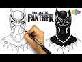 how to draw black panther step by step easy tutorial for beginners