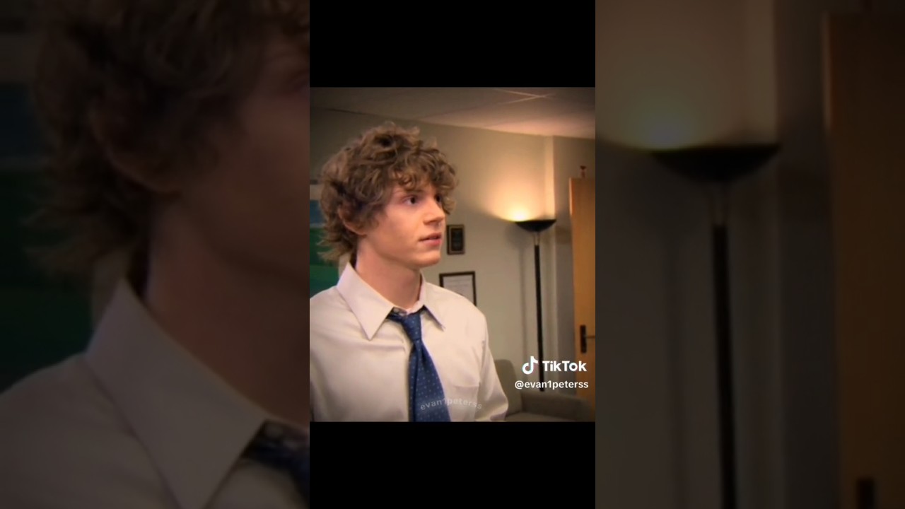 ⁣Evan Peters as Luke Cooper in The office adorable cute sweet edit x wrong coffee scene