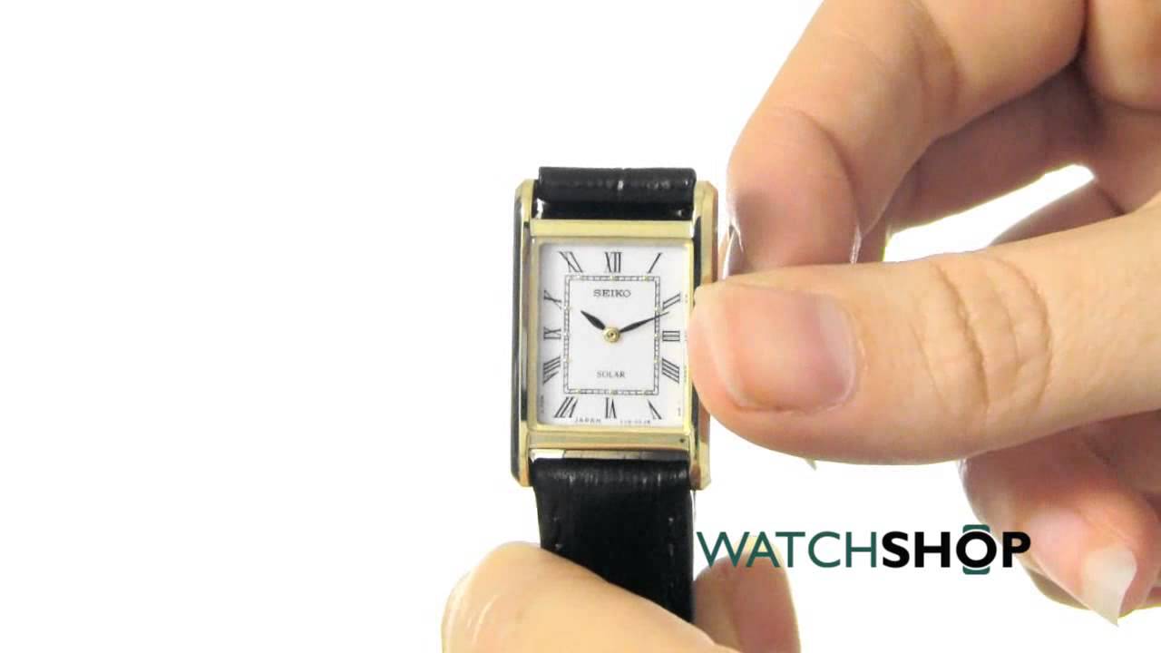 Seiko Ladies' Dress Solar Powered Watch (SUP250P9) - YouTube