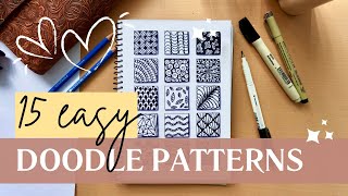 Doodles for Anxiety and stress - 15 pattern ideas to calm your mind