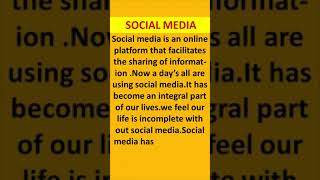 Social Media Essay On Social Media Paragraph On Social Media Speech On Social Media