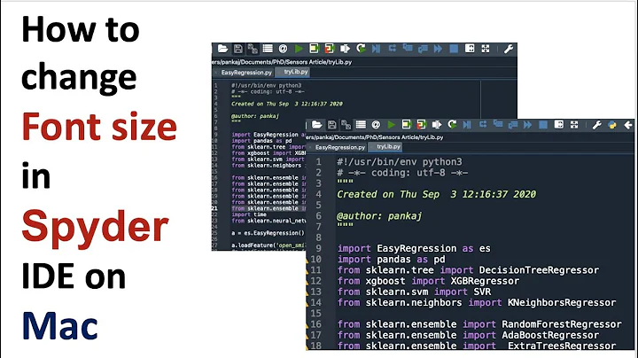 How to change font size in Spyder python IDE in 2020