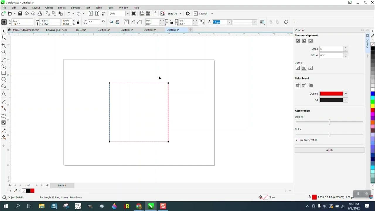 Corel Draw Tips & Tricks Shape Tool to round Corners YouTube