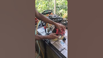 The method that many mechanics often use when testing the compression of a two-stroke engine.