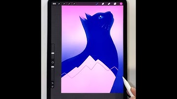 Drawing a Cat illustration - Double exposure effect on procreate