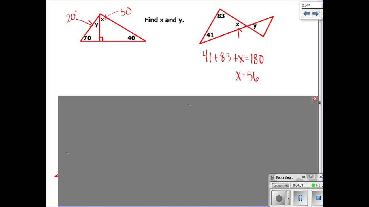 geometry homework 4.1 apply triangle sum properties answers