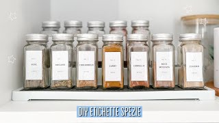 DIY etichette spezie! DIY pantry labels! - organizzazione spezie 