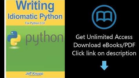 Download Writing Idiomatic Python 3.3 PDF