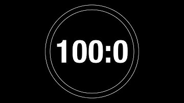 100 Minute Timer - 6000 Second Timer Countdown with progress ring (4K)