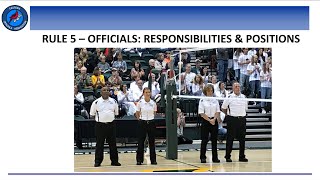 Rule 5 - Officials: Responsibilities and Positions  &  Rule 6 - Team: Composition and Positions Update