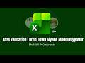Excel Data Validation | Drop Down Siyahı, Məhdudiyyətlər və Praktiki Nümunələr