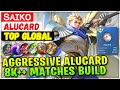 Aggressive alucard 8k matches build  top global alucard    mobile legends emblem and build