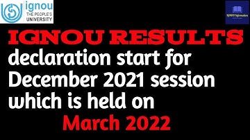 How to check IGNOU Result for December 2021 exam which is held on March 2022