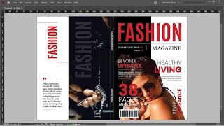 How to Create a Magazine Cover Design in InDesign | Front Cover, Spine, and Back Cover screenshot 2