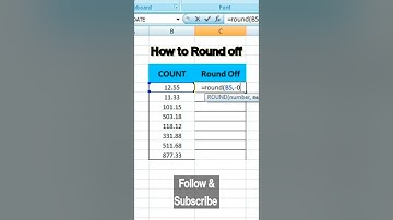 Excel round off formula | Round off in excel to nearest 1 | round off kaise karte hain