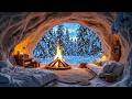 Instant Sleep Within 3 Minutes ❄️ Heavy Blizzard &amp; Cozy Cave Ambience