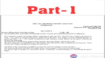 MONOPOLY||COURNOT EQUILIBRIUM|| Numerical || IGNOU ASSIGNMENT QUESTION MEC