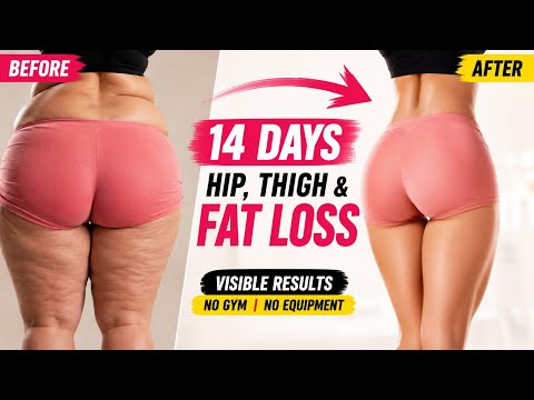 HIP & THIGH FAT LOSS in 14 Days 🔥 Home Workout Results