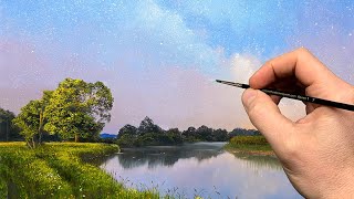 Painting a Starry Night Sky | Episode 242 | Time Lapse