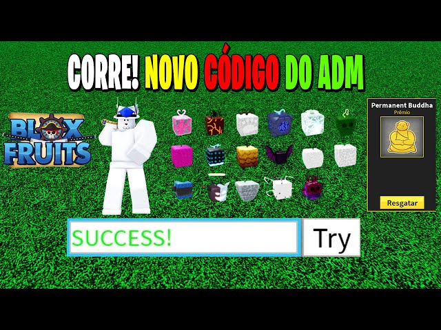 🚨 CORRE!! NOVO CÓDIGO DO ADM? DRAGON PERMANENTE NO BLOX FRUITS