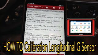 HOW TO Calibration Longitudinal G Sensor,