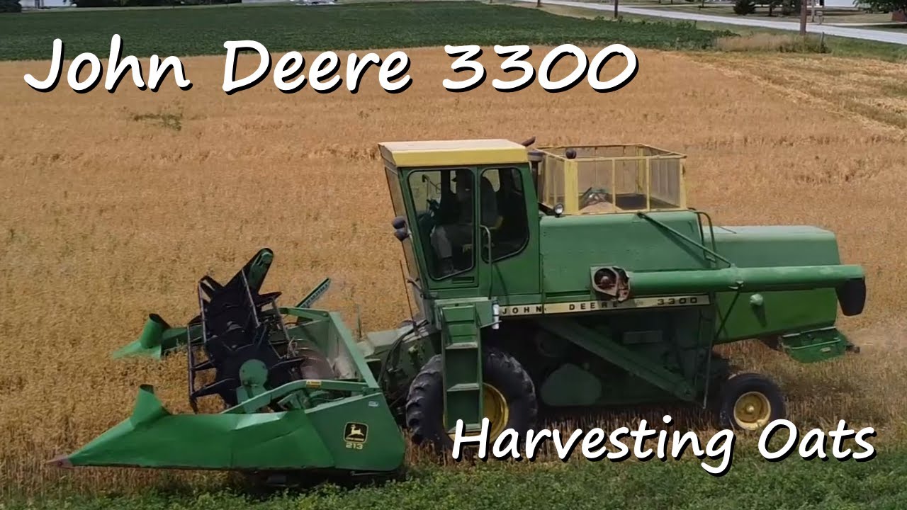 John Deere 3300 Combine | Harvesting Oats