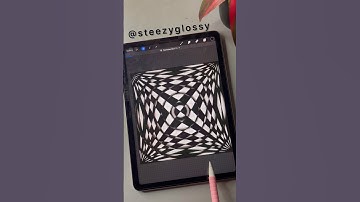 How to draw OPTICAL ILLUSION in Procreate #art #digitalart #shorts #procreate #steezyglossy #3d #diy
