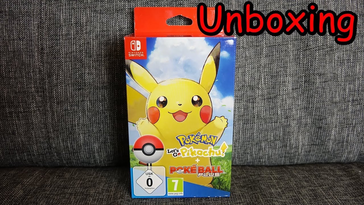 Pokemon Lets Go Pikachu Pokeball Plus Nintendo Switch Unboxing Deutsch