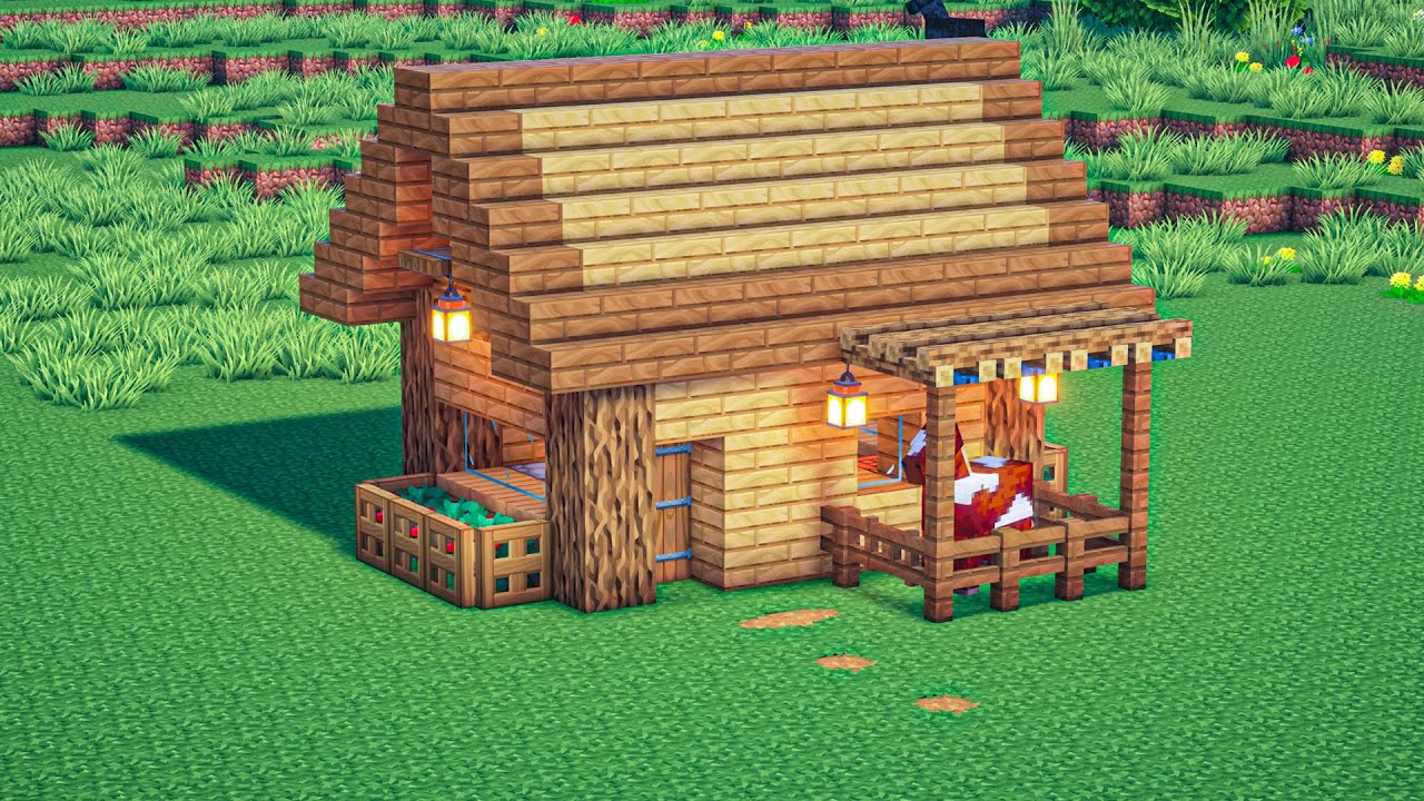 Cowboy Base Minecraft Minecraft Tutorial – Minecraft Survival EASY Wooden Cowboy House Build ...