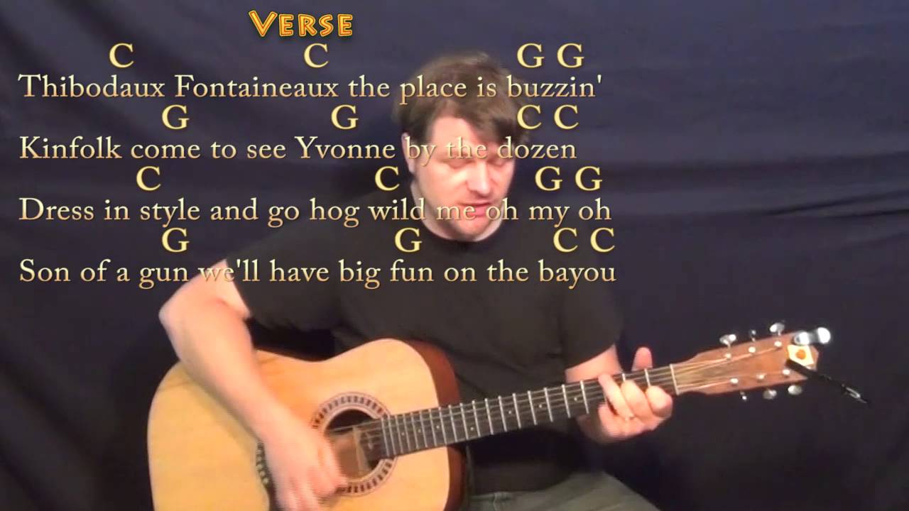 Jambalaya (Hank Williams) Guitar Cover Lesson in C with Chords/Lyrics