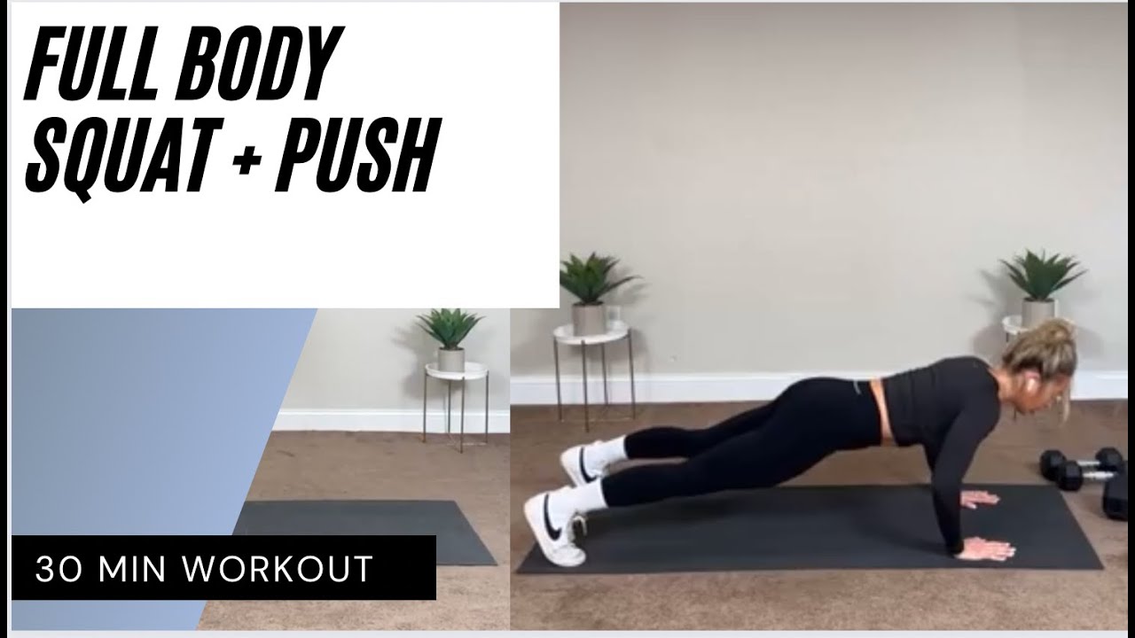 Squat + push full body - YouTube