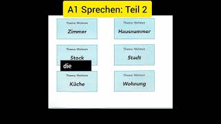 A1 Sprechen | Goethe Zertifikat | Teil 2 goethezertifikat learngerman deutschlernen german