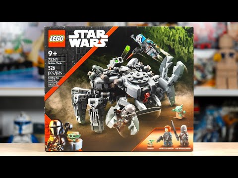 LEGO Star Wars 75361 MANDALORIAN SPIDER TANK Review! (2023)