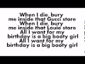 2 Chainz   Birthday Song Ft  Kanye West Lyrics On Screen   YouTube