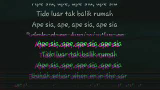 Vignette de la vidéo "Fariz Jabba - Ape Sia (Lyrics / Lyric Video)(Bass Boosted) 🎵"