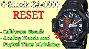 G Shock GA-1000 5302 Reset | How To Sync (Calibrate) Analog and Digital Time? Gravity Master