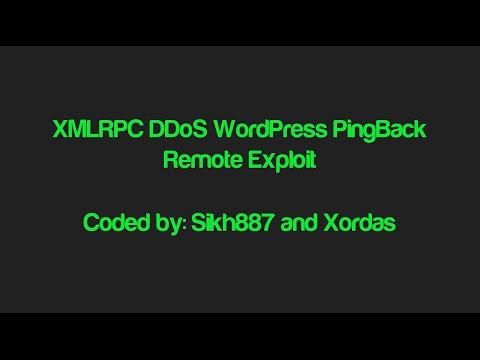 Attack using WordPress ( DDoS / DrDoS ) [ Video Test ]