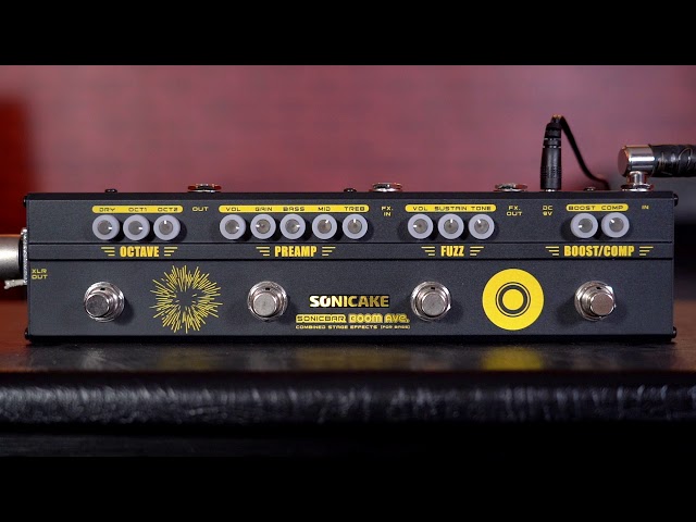 SONICAKE BOOM Ave. Bass Preamp DI Box Multi Effects Pedal