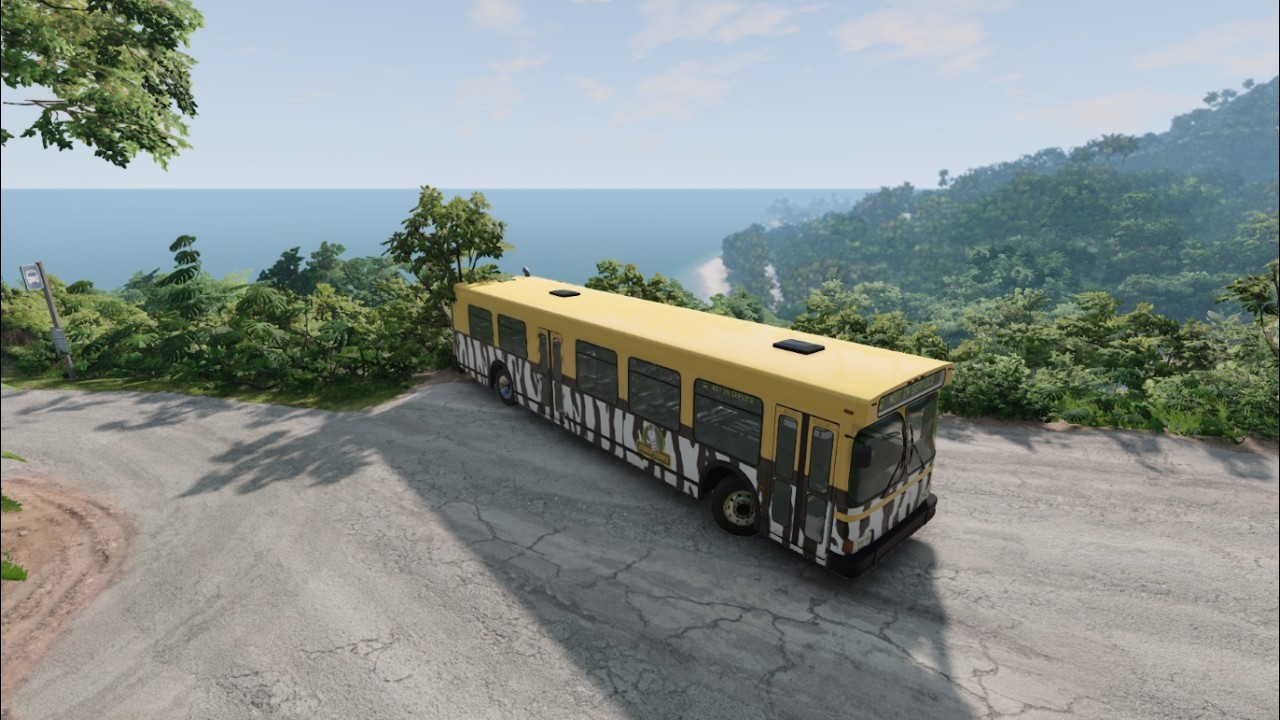 BeamNG drive Bus Simulator Dangerous Forest Bus Driving