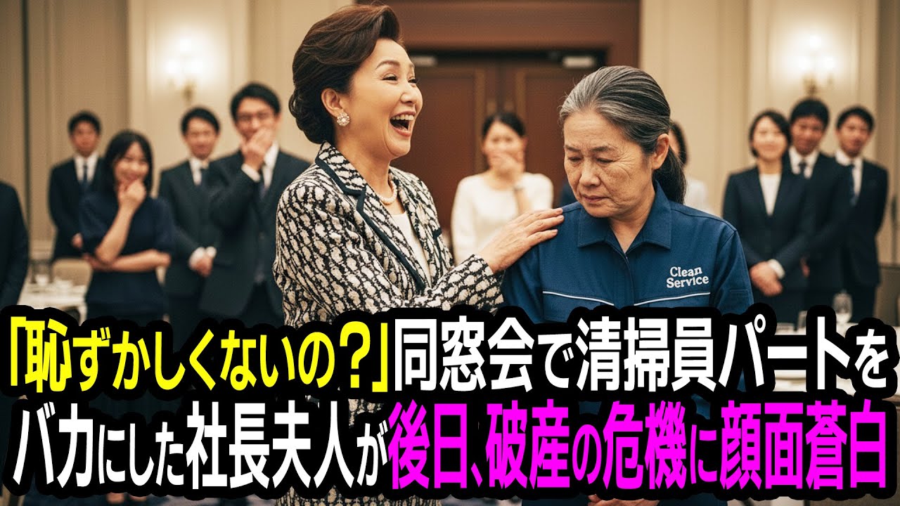 「え、バイト？ この歳で？」と同窓会で社長婦人に笑われた女性。 数時間後、その場にいた全員が青ざめた