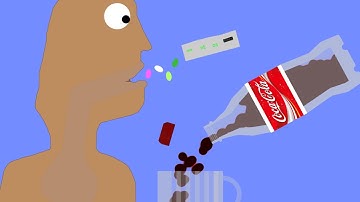 【Algodoo】Mentos cola.　メントスコーラ