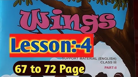 Wings...Class 3...Part 2.. Lesson 4...page 67 to 72...All activities...