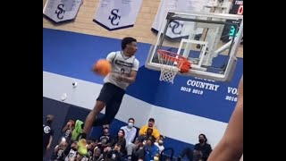 Bronny James  puts on a show winning Sierra Canyon's dunk contest